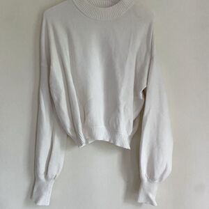 Ardene White Crew Neck Sweater Soft Knit Essential